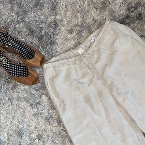 H&M Oatmeal/Cream Linen Blend Pants 🤍